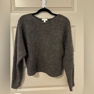 Leith gray cropped sweater